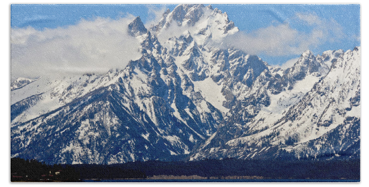  Grand Teton National Park Hand Towel featuring the photograph The Cathedral by Greg Norrell