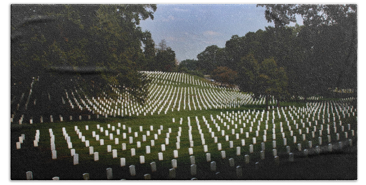 Arlington National Cemetery Bath Towel featuring the photograph The Cost by Greg and Chrystal Mimbs