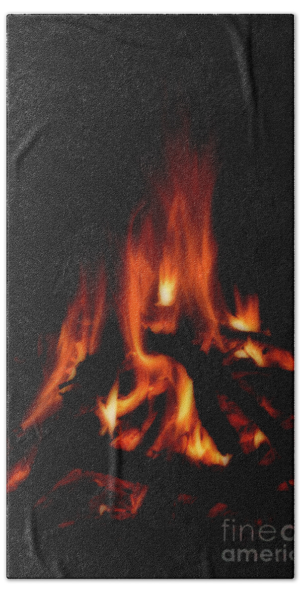 Campfire Bath Towel featuring the photograph The Fire by Donna Greene