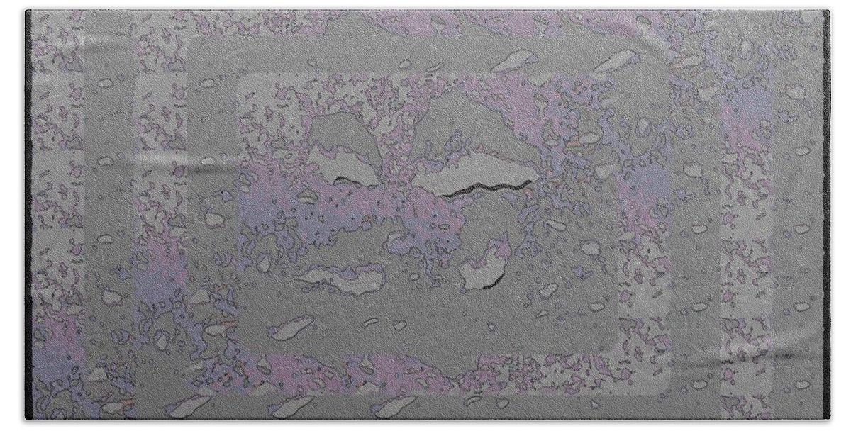 Abstract Bath Towel featuring the digital art Through The Fog 4 by Tim Allen