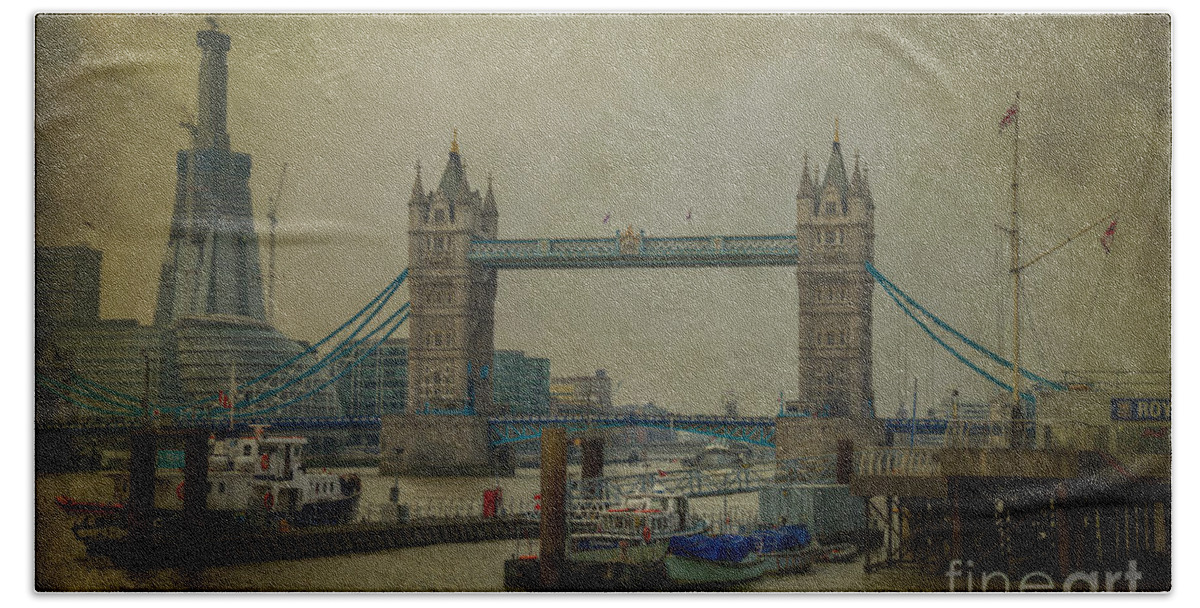Tower Bridge Hand Towel featuring the photograph Tower Bridge. by Clare Bambers