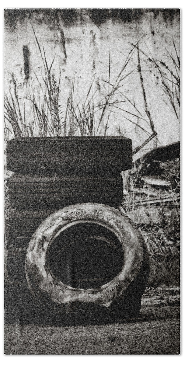 Tires Bath Towel featuring the photograph Tread Lightly by Jessica Brawley