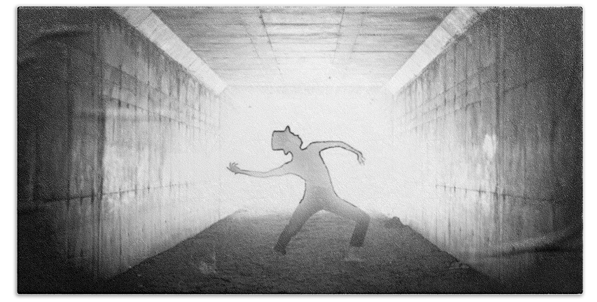 Dance Bath Sheet featuring the photograph Tunnel dancer by Scott Sawyer