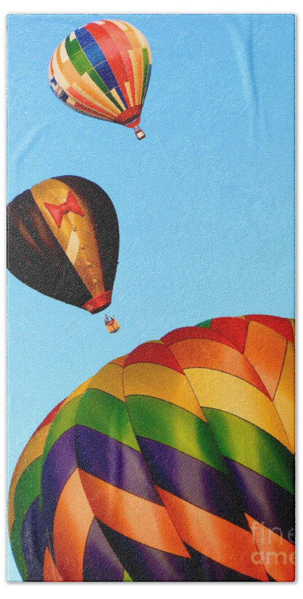  Hot Air Balloons Hand Towel featuring the photograph Up Up and Away by Mark Dodd