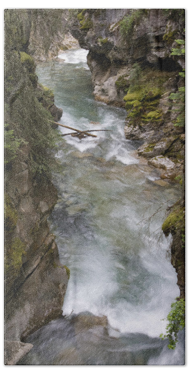 Mp Bath Towel featuring the photograph Yoho River Flowing Through Chasm, Yoho by Matthias Breiter
