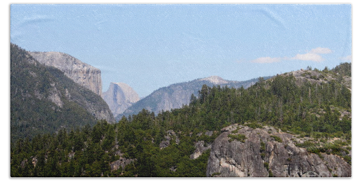 Valley Bath Towel featuring the photograph Yosemite by Henrik Lehnerer
