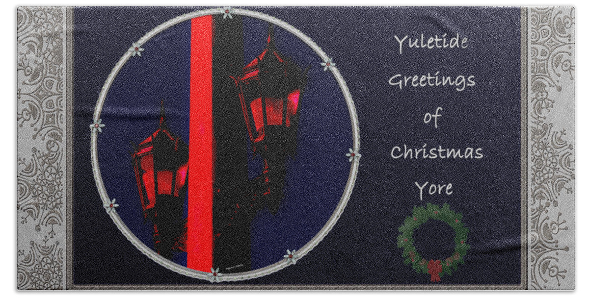 Christmas Bath Towel featuring the photograph Yuletide Greetings by DigiArt Diaries by Vicky B Fuller