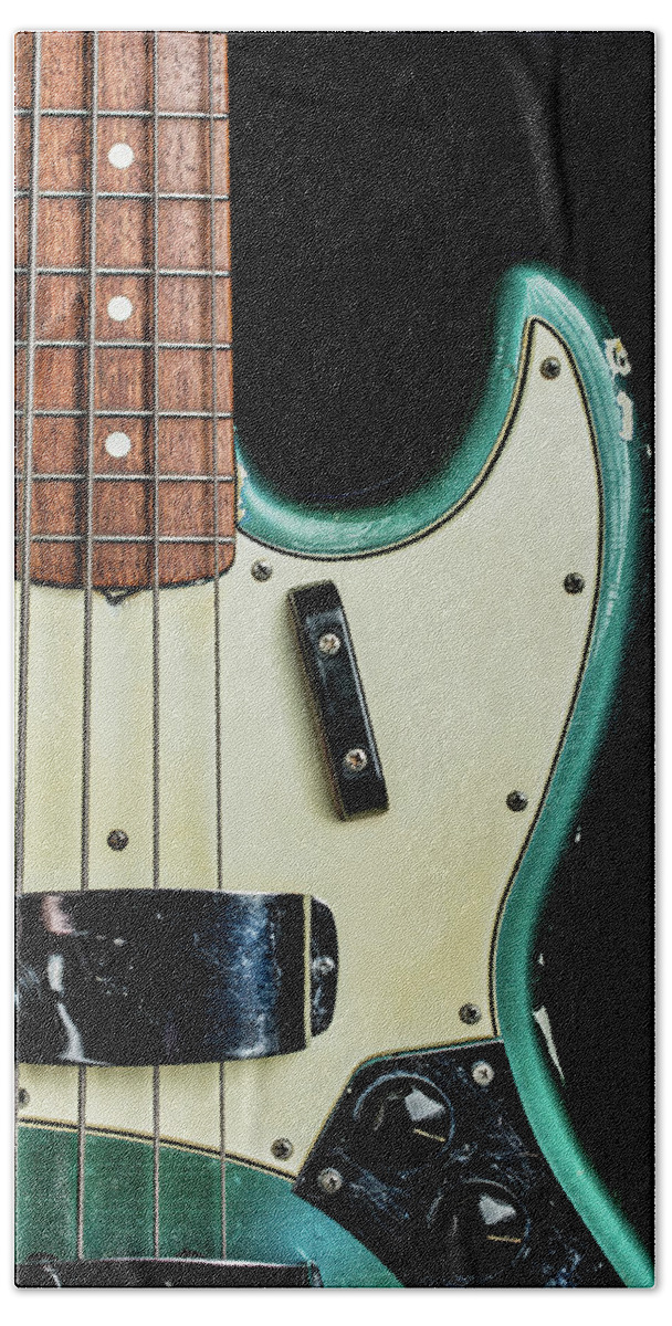 Fender Jazz Bass Bath Towel featuring the photograph 011.1834 Fender 1965 Jazz Bass Color #0111834 by M K Miller