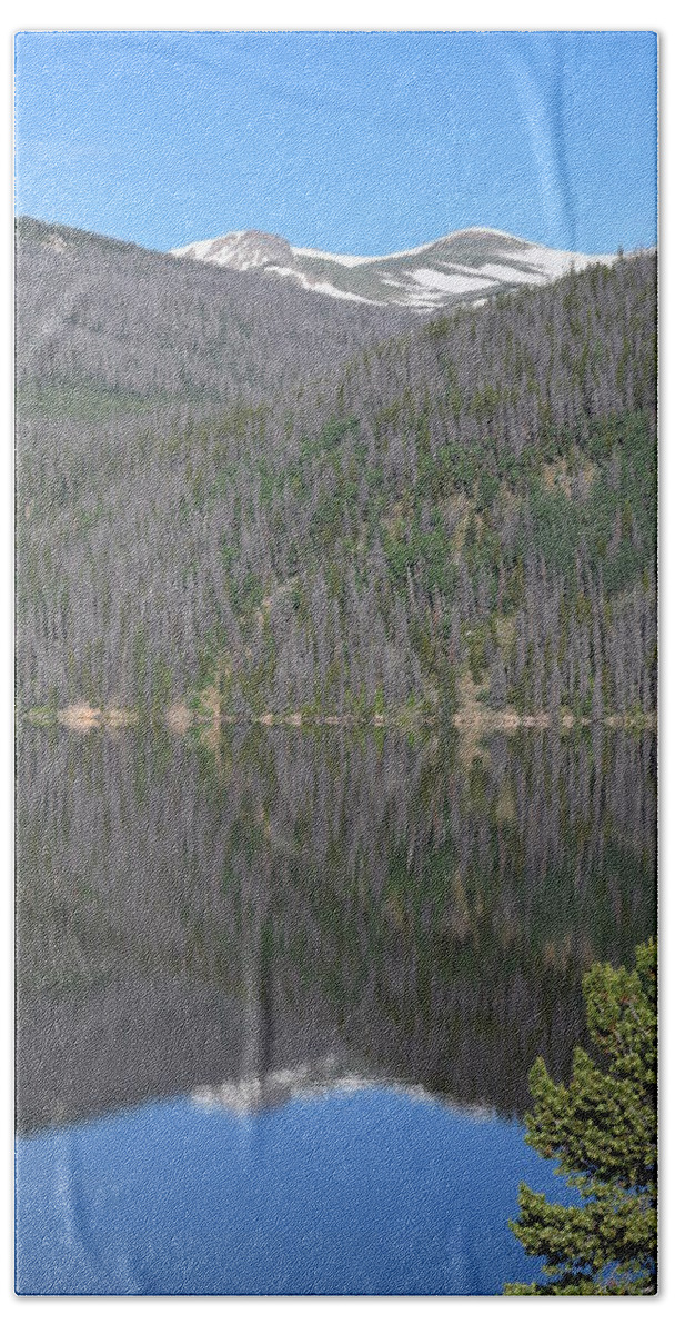 Mountains Bath Towel featuring the photograph Chambers Lake Reflection Hwy 14 CO by Margarethe Binkley