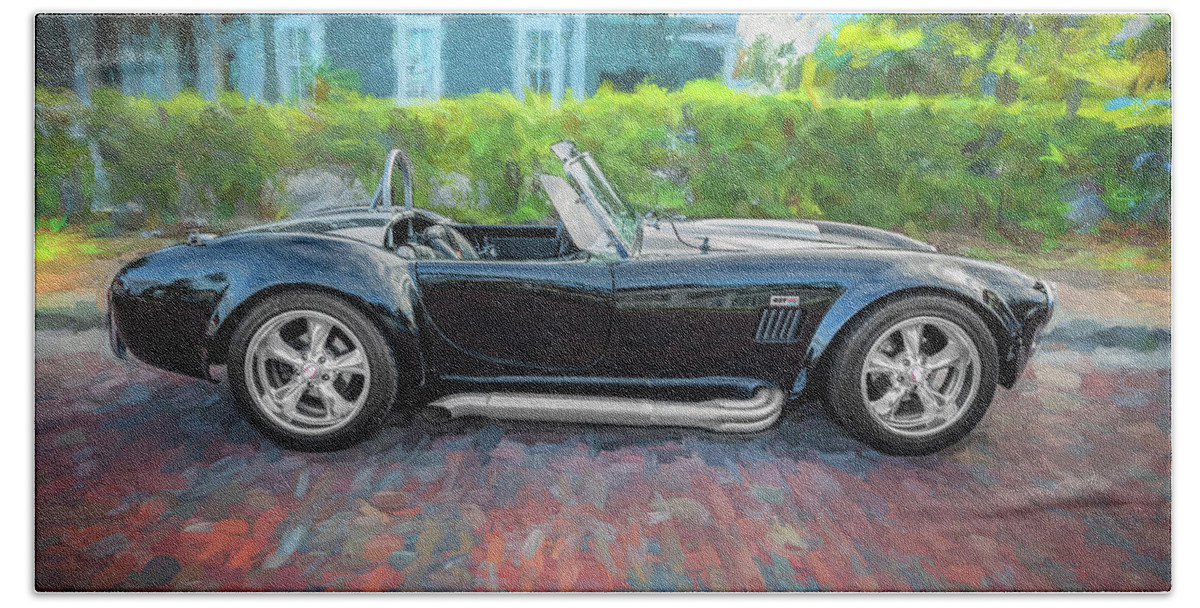 1965 Ford Ac Cobra Bath Towel featuring the photograph 1965 Ford AC Cobra Painted  by Rich Franco