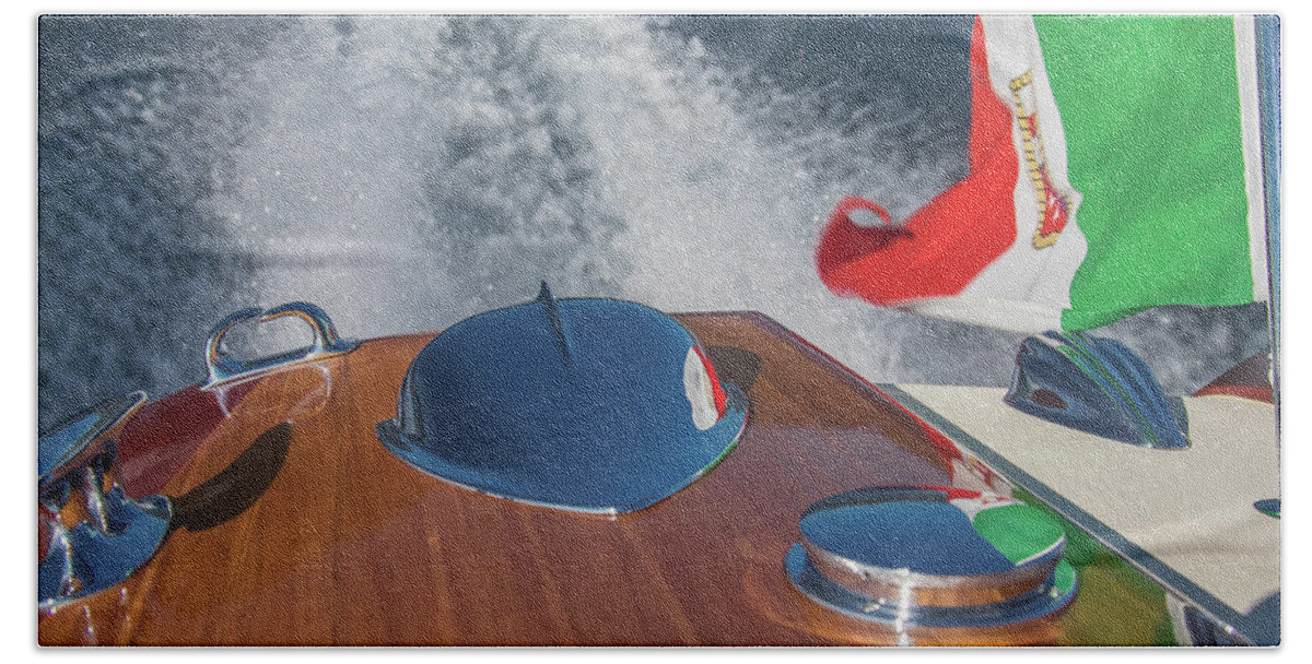 Boat Bath Towel featuring the photograph Riva Aquarama #59 by Steven Lapkin