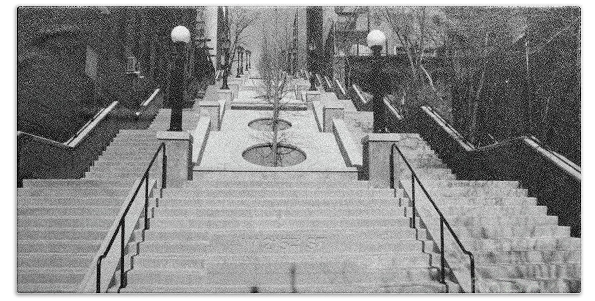 2016 Hand Towel featuring the photograph 215th Street Stairs #1 by Cole Thompson