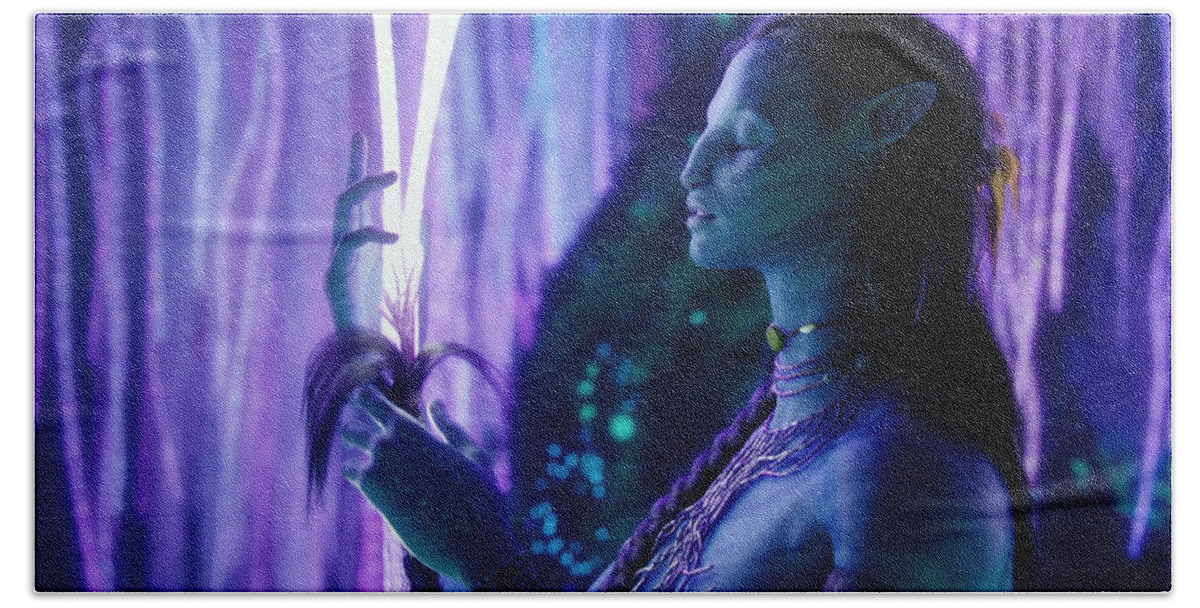 Avatar Bath Towel featuring the digital art Avatar #1 by Maye Loeser