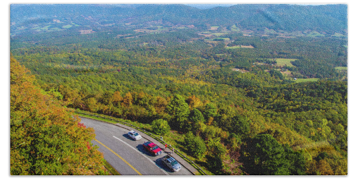 Parkway Hand Towel featuring the photograph Blue Ridge Parkway13 #1 by Star City SkyCams