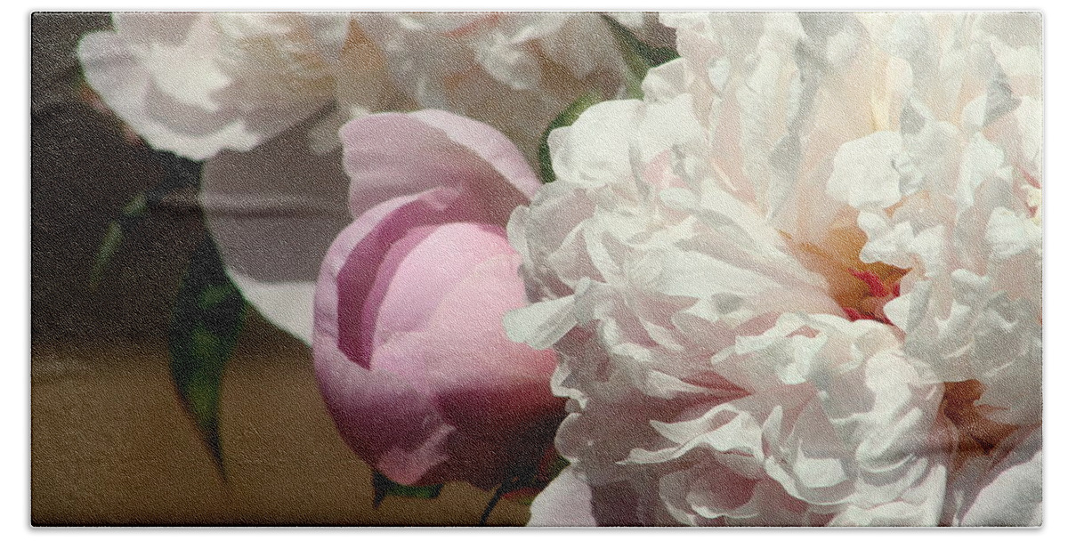 Peony Bath Towel featuring the photograph Blush #1 by Sue Long