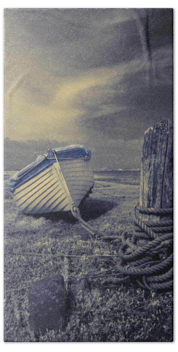 Boat Hand Towel featuring the photograph Boat at Porlock Weir. #2 by John Paul Cullen