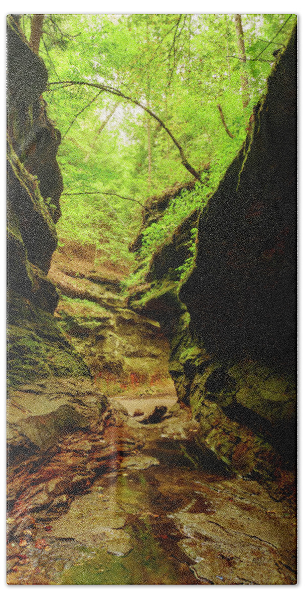 Indiana Hand Towel featuring the photograph Rocky Hollow by Todd Bannor