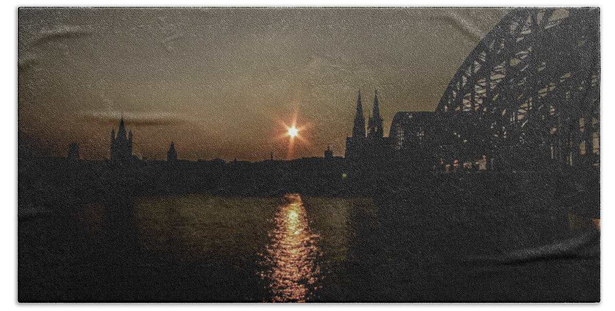 Cologne Hand Towel featuring the photograph Cathedral in Cologne - Germany #1 by Cesar Vieira