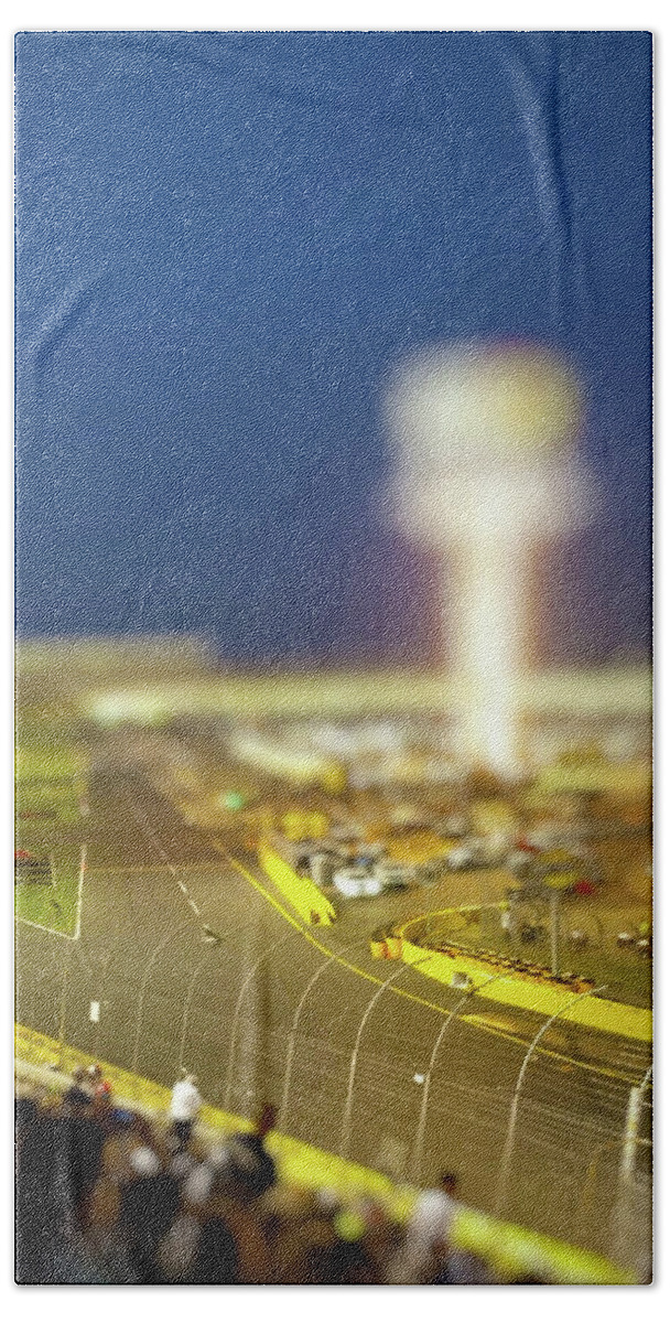 Charlotte Hand Towel featuring the photograph Charlotte Motor Speedway by Kenneth Krolikowski
