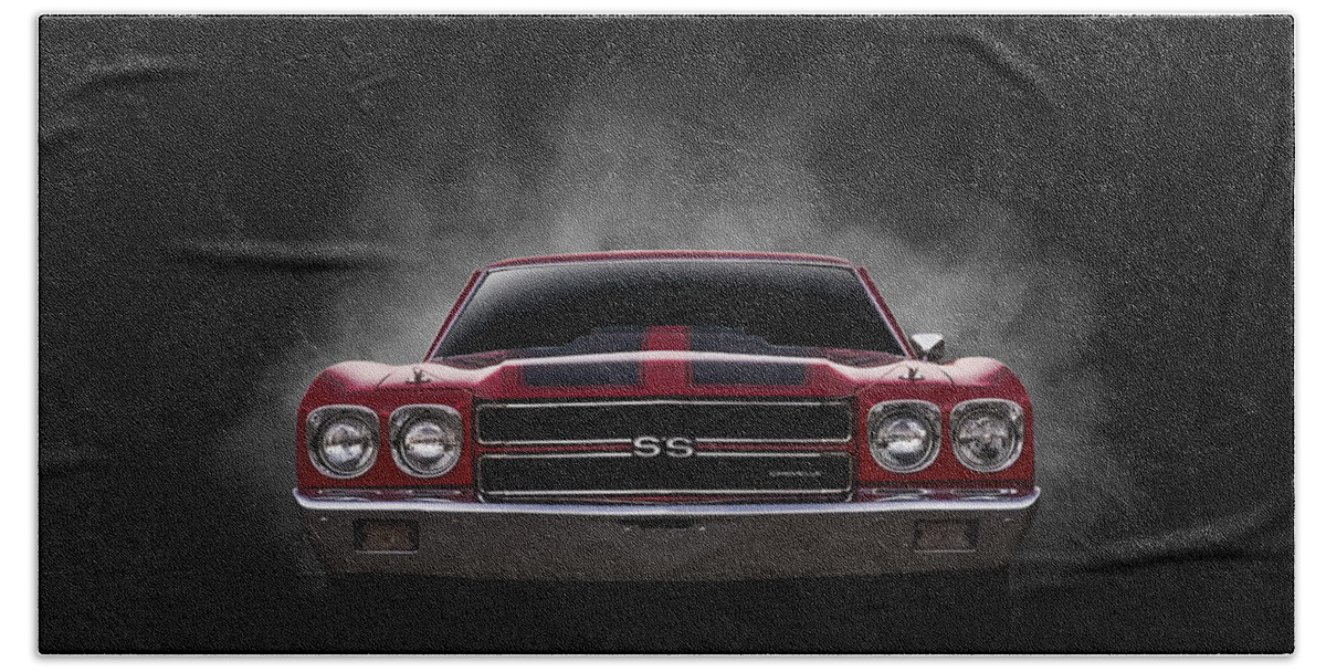 Chevelle Ss Hand Towel featuring the digital art Chevelle SS by Douglas Pittman