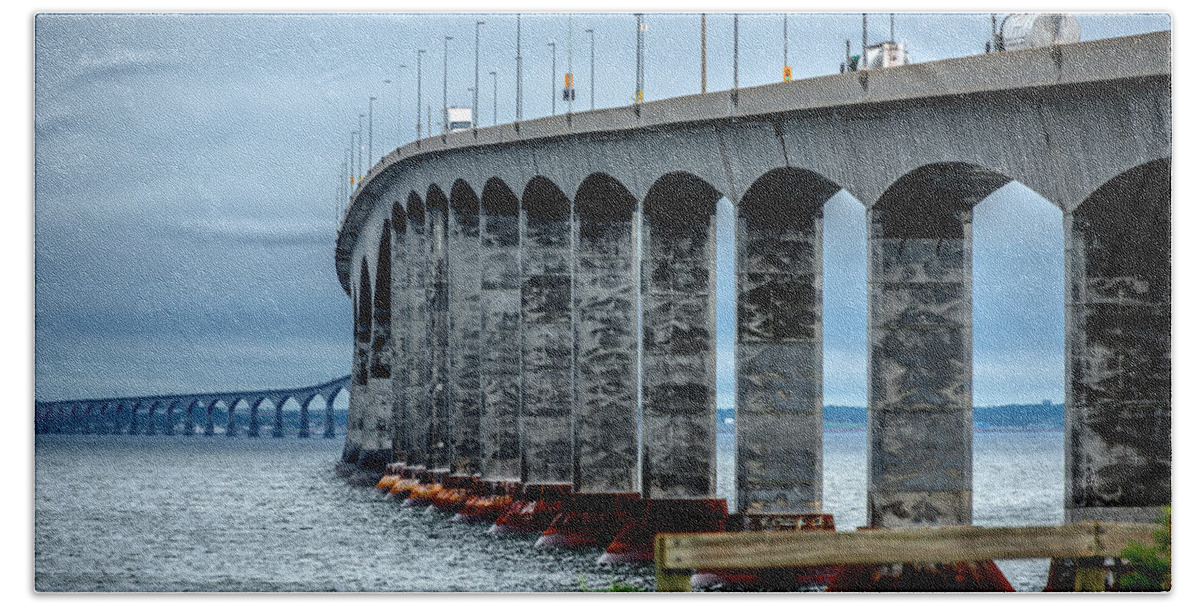 Nova Scotia Hand Towel featuring the photograph Confederation Bridge #1 by Patrick Boening