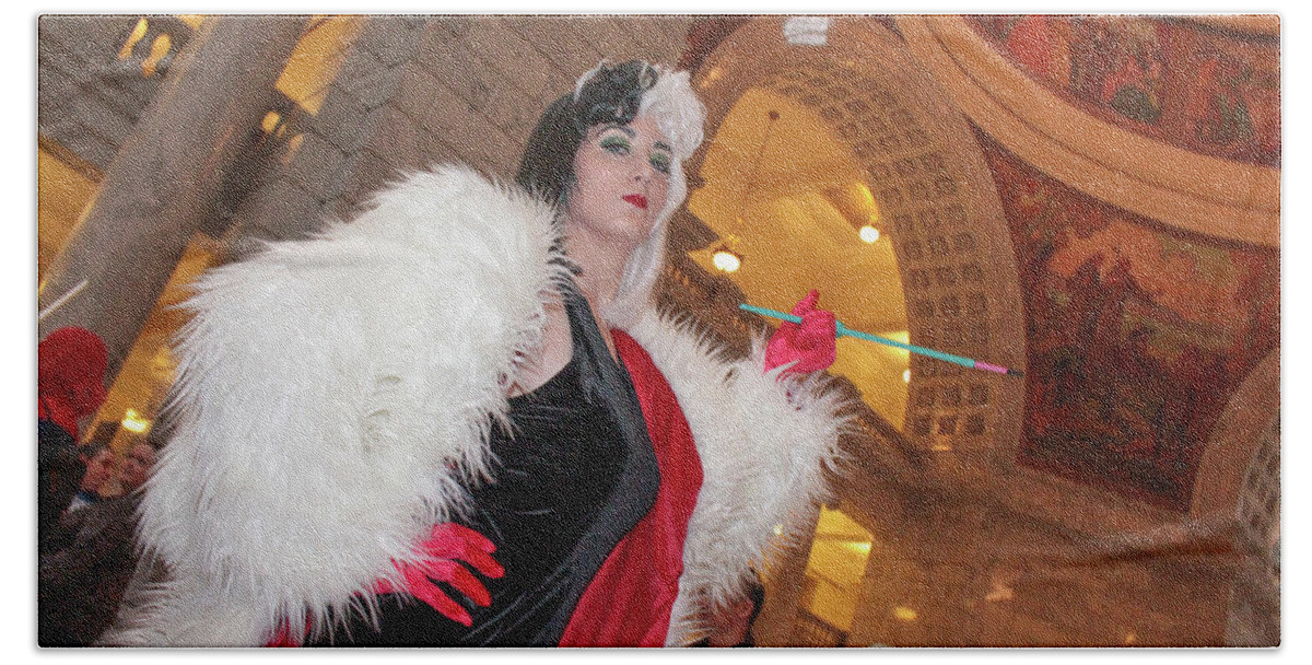 Cosplay Hand Towel featuring the photograph Cruella #1 by Billy Joe
