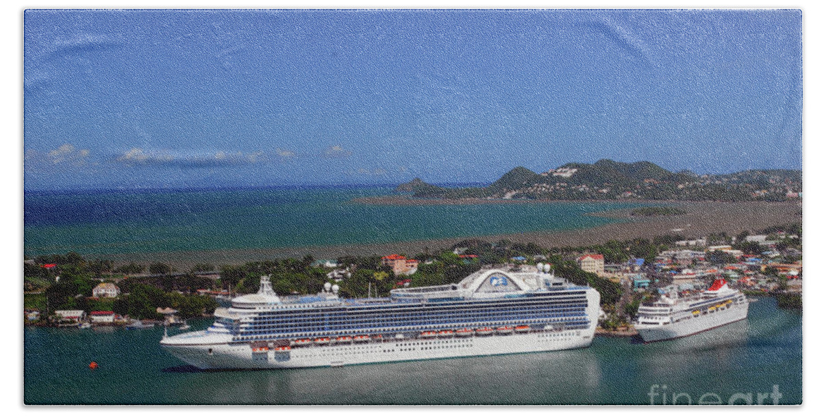 Saint Hand Towel featuring the photograph Cruise Port #1 by Gary Wonning