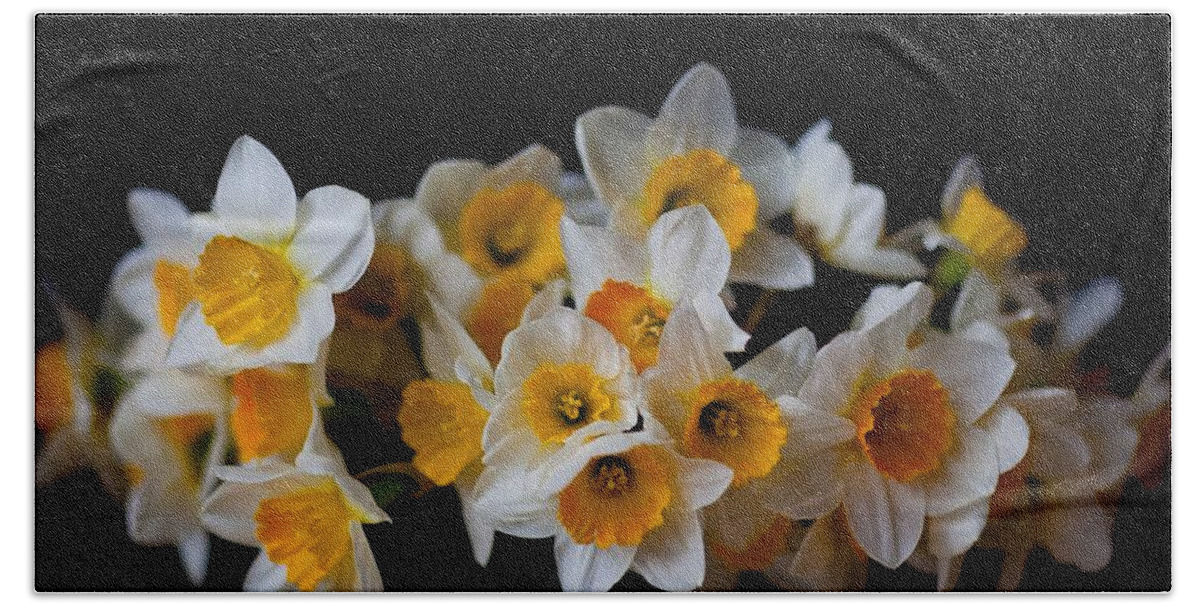 Daffodil Bath Towel featuring the digital art Daffodil #1 by Maye Loeser