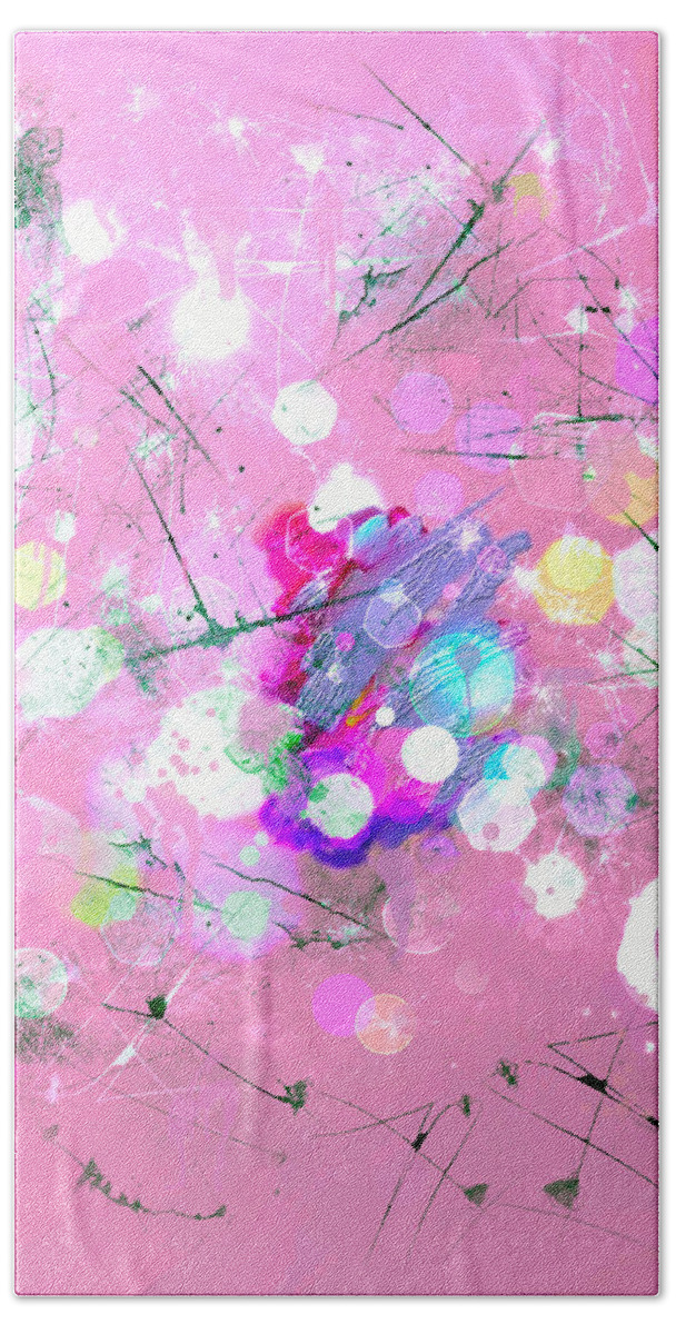Abstract Hand Towel featuring the digital art Drizzle #2 by Don Wright