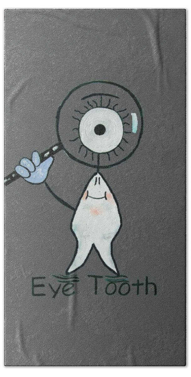 Eye Tooth T-shirt Bath Towel featuring the painting Eye Tooth by Anthony Falbo