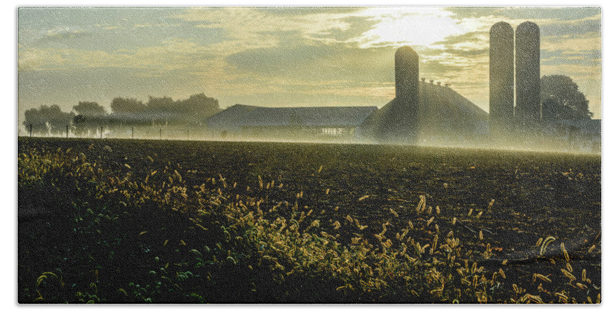 Sunrise Hand Towel featuring the photograph Fog and Light #1 by Tana Reiff