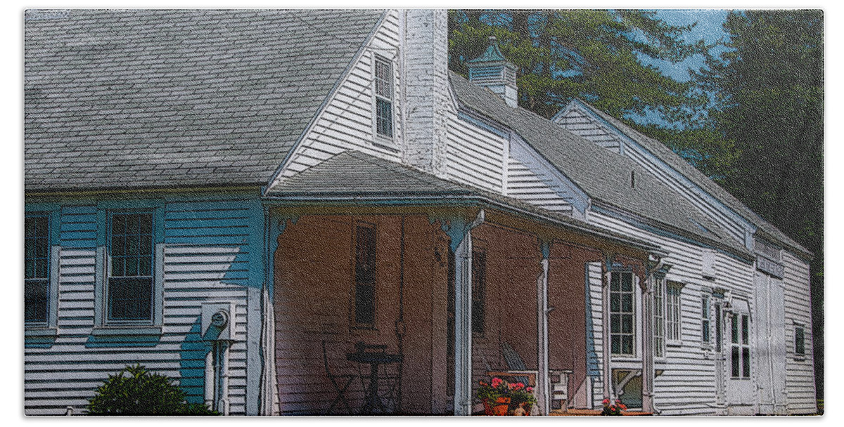 New England Bath Towel featuring the photograph First Light Farm #1 by Brenda Jacobs