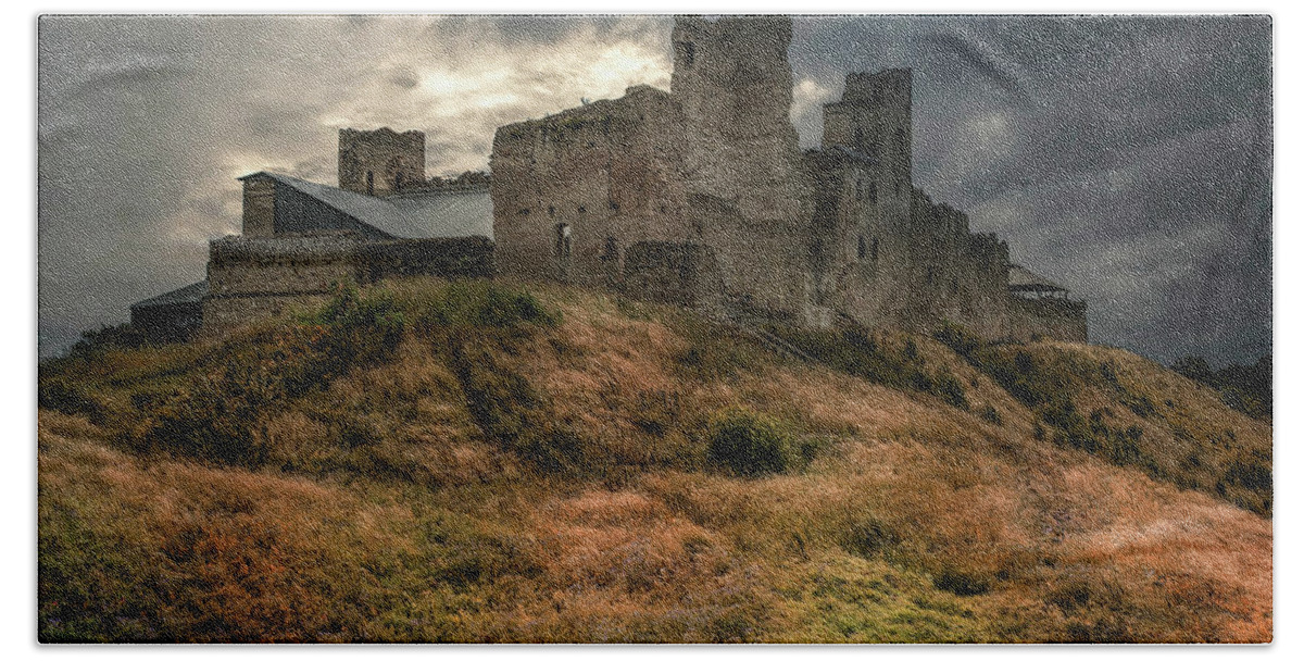 Castle Hand Towel featuring the photograph Forgotten Castle #1 by Jaroslaw Blaminsky