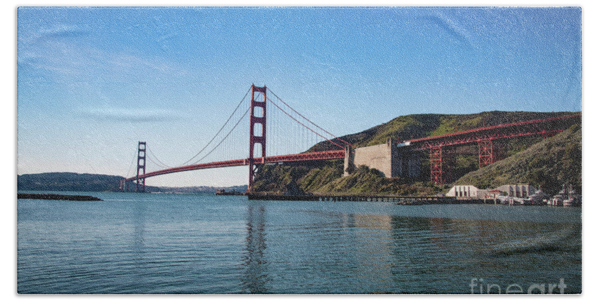 Bridge Hand Towel featuring the photograph Golden Gate Bridge in San Francisco, USA by Amanda Mohler
