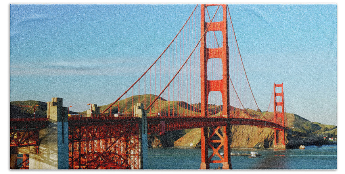 San Hand Towel featuring the photograph Golden Gate #1 by James Kirkikis