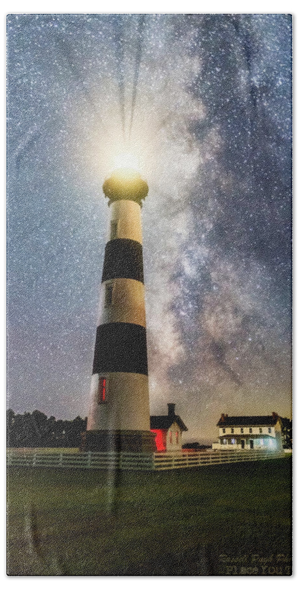 Astro-photography Bath Towel featuring the photograph Guiding Light #1 by Russell Pugh