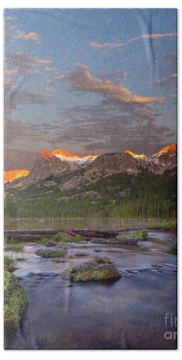 Water Photography Hand Towel featuring the photograph Hell Roaring Lake #1 by Keith Kapple
