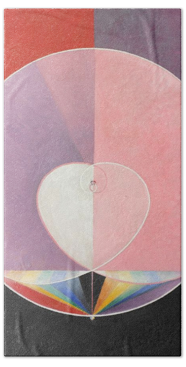 Doves No. 2 Bath Towel featuring the painting Hilma af Klint by MotionAge Designs