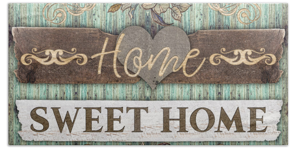 Home Sweet Home Bath Towel featuring the digital art Home Sweet Home #1 by Mo T