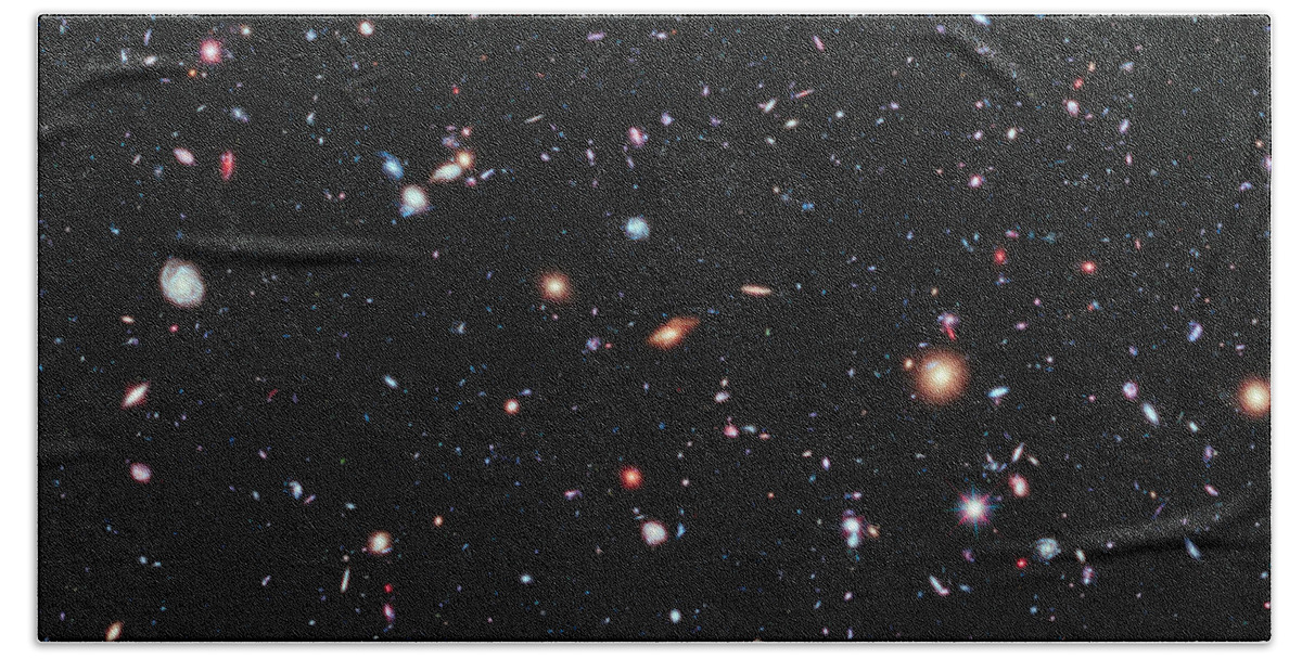 Hubble Ultra Deep Field Hand Towel featuring the photograph Hubble eXtreme Deep Field by Nasa
