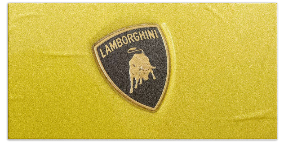 Lamborghini Hand Towel featuring the digital art Lamborghini #1 by Maye Loeser