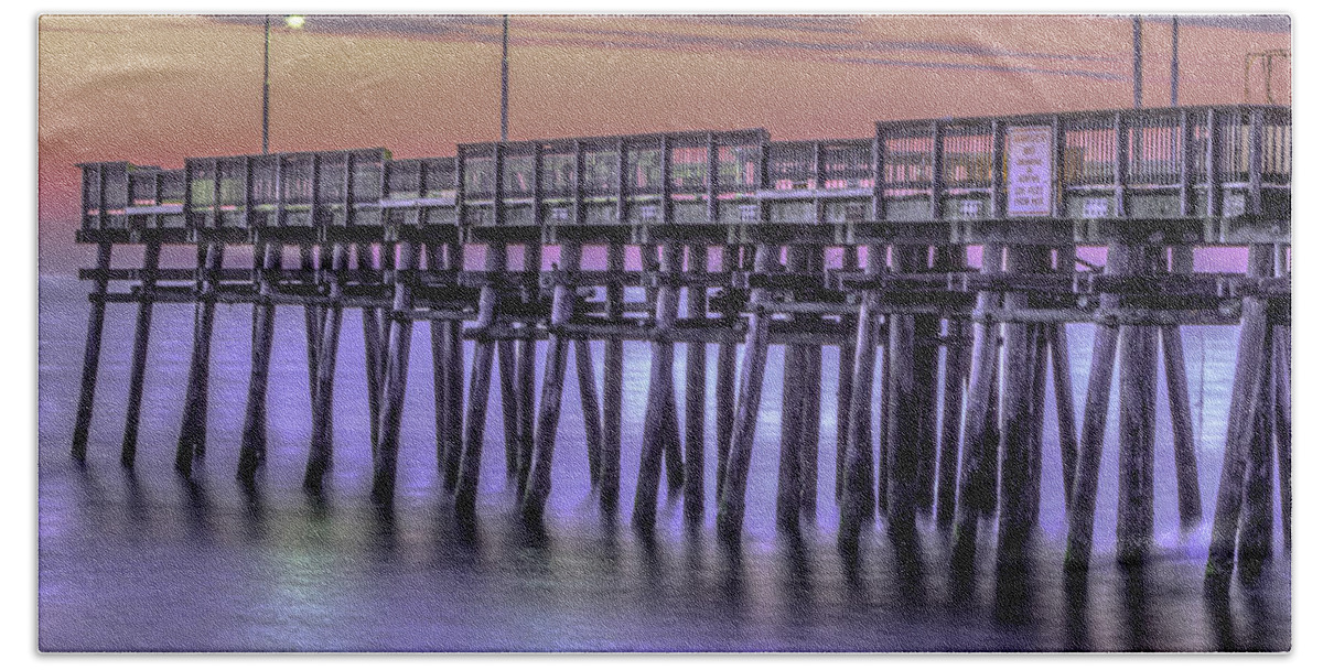 Virginia Hand Towel featuring the photograph Little Island Pier #1 by Pete Federico