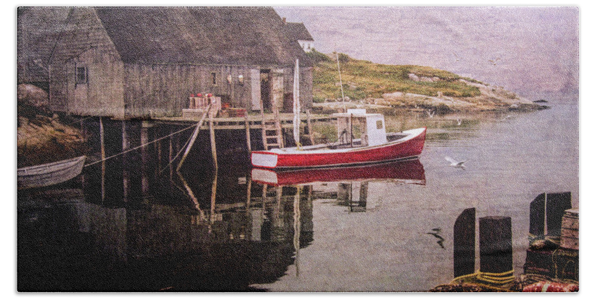 Nova Scotia Hand Towel featuring the photograph On the waterfront by Gary Shepard