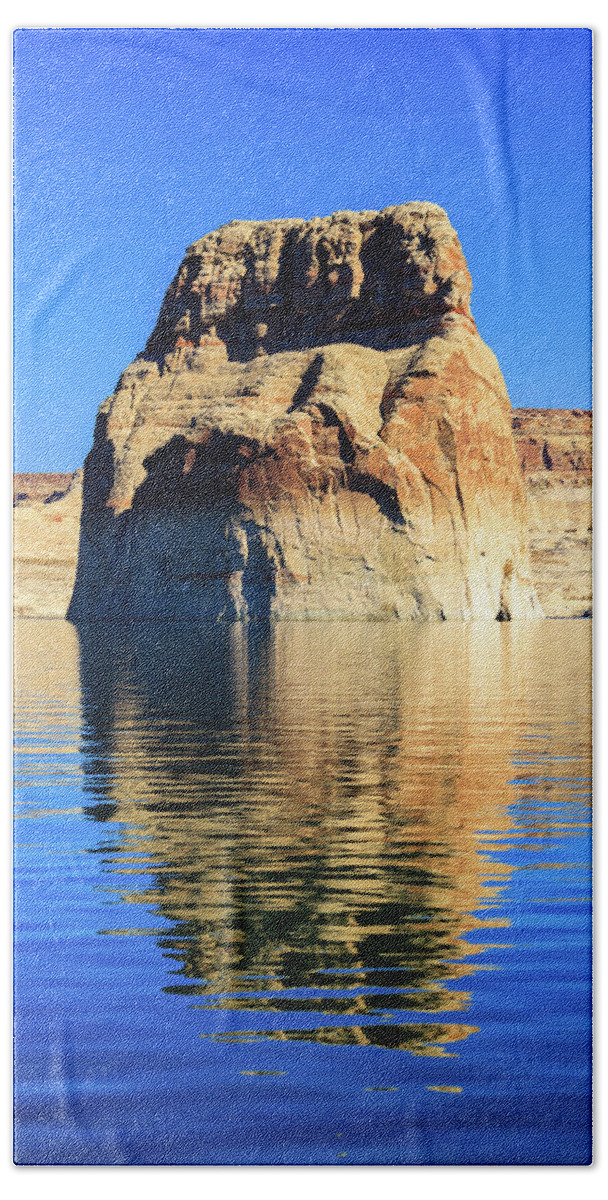Lone Rock Canyon Hand Towel featuring the photograph Lone Rock Canyon by Raul Rodriguez