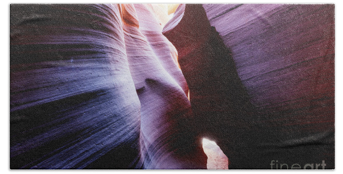 Antelope Canyon Hand Towel featuring the photograph Narrow passage, Lower Antelope canyon, USA #1 by Matteo Colombo
