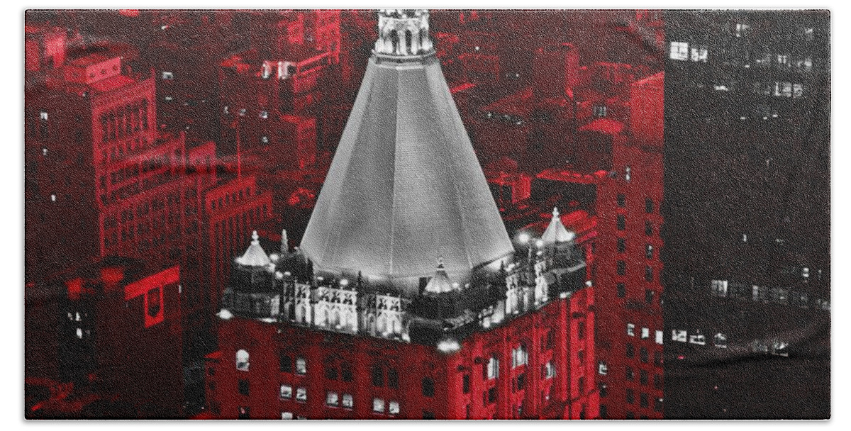 New York Life Building Hand Towel featuring the photograph New York Life Building #1 by Marianna Mills