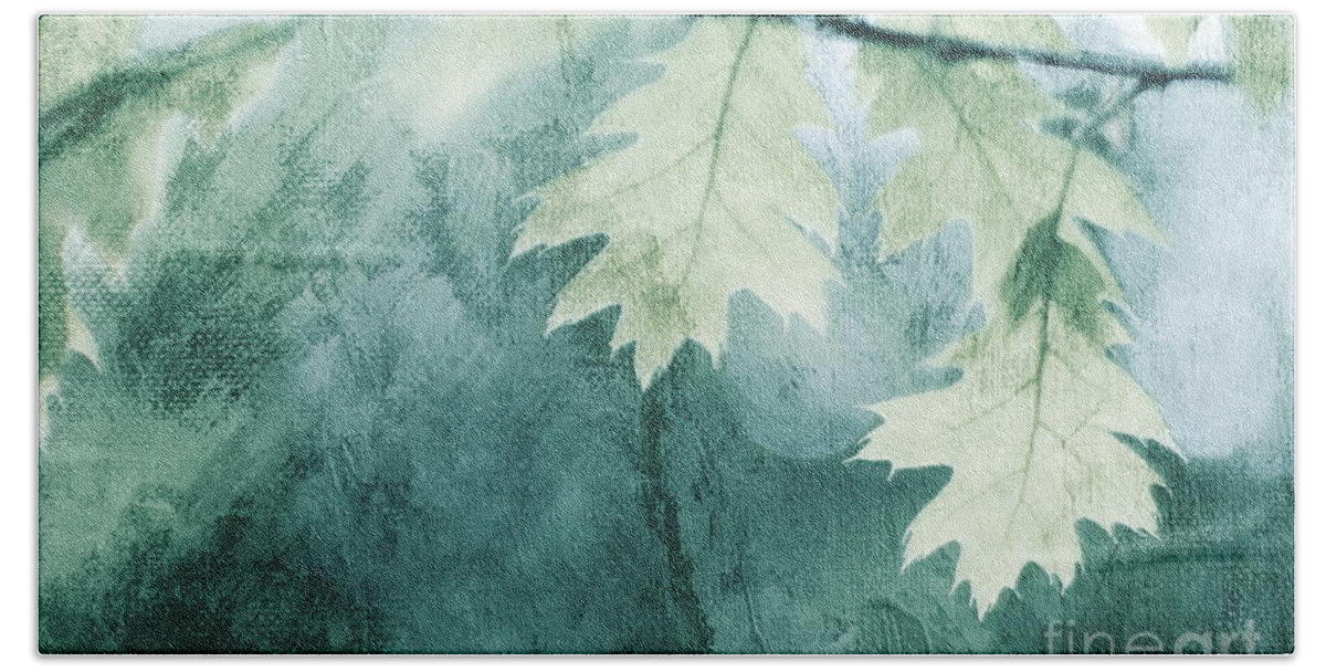 Background Bath Towel featuring the photograph Oak Leaves #1 by Dariusz Gudowicz