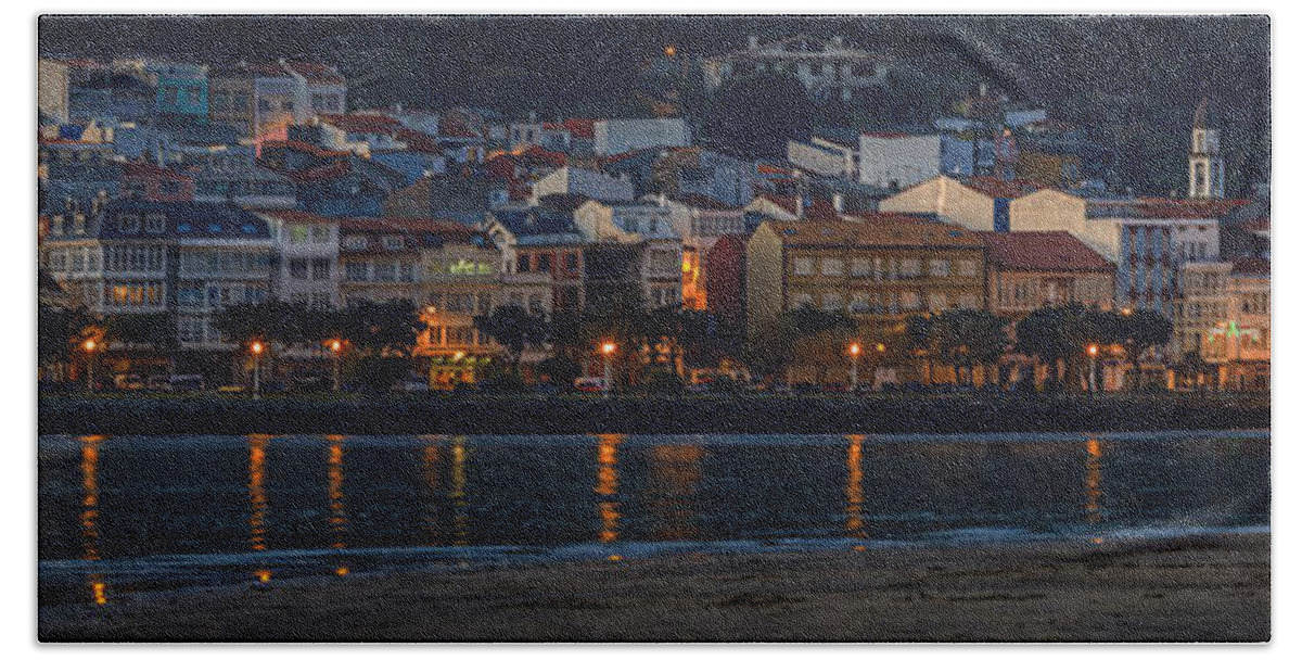 Cedeira Bath Towel featuring the photograph Panorama of Cedeira Galicia Spain #1 by Pablo Avanzini