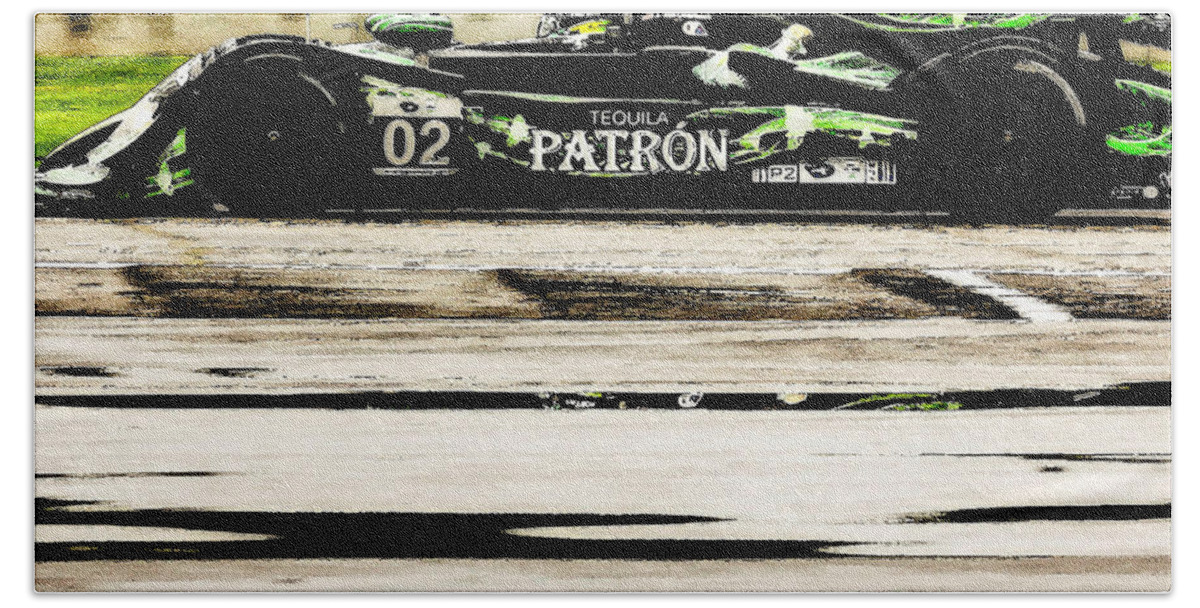 Motorsports Hand Towel featuring the photograph Patron #2 by Michael Nowotny