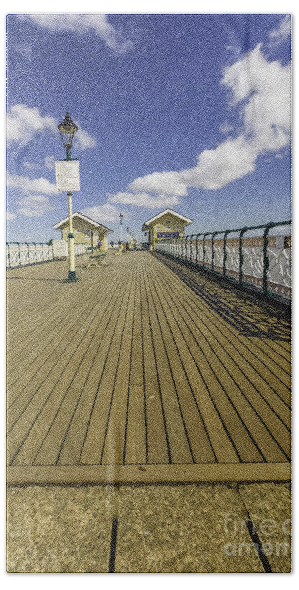 Penarth Pier Hand Towel featuring the photograph Penarth Pier 7 #1 by Steve Purnell
